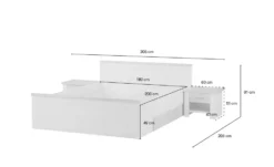 Bett Mit 2 Nachtkommoden Lancaster -Hoffner 11108684 13 202412032351