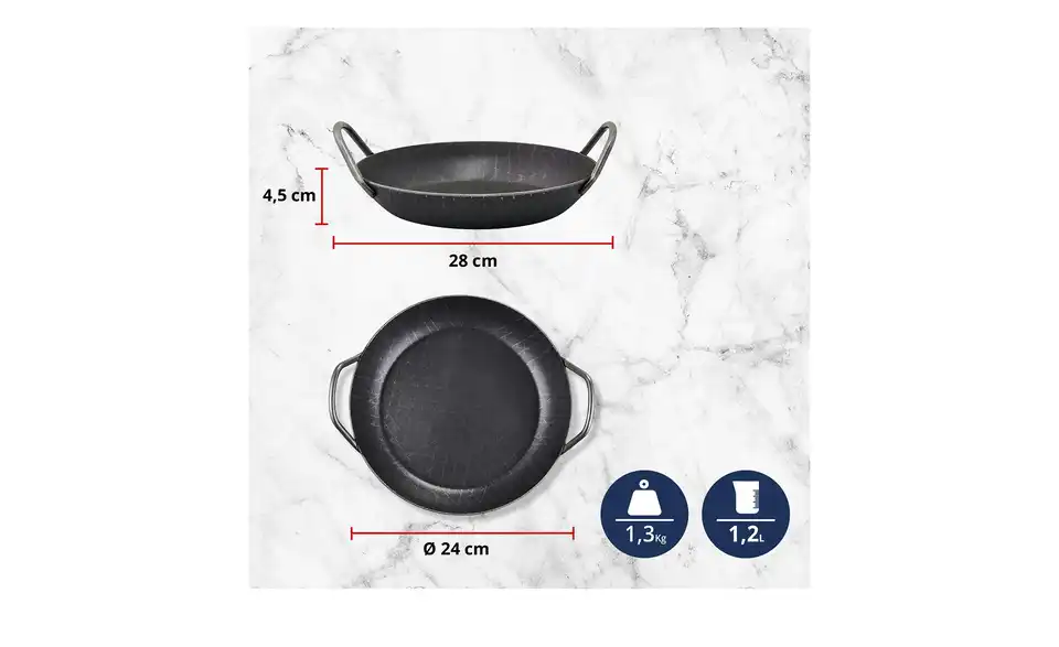 Meisterkoch Servierpfanne 24 Cm FERRO 2 Meisterkoch Servierpfanne 24 Cm FERRO – Bild 2