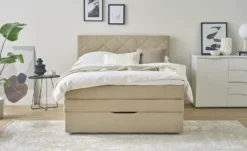 Boxspringbett Mit Bettkasten Und Topper, Beige Princess -Hoffner 12126267 1 202401101238