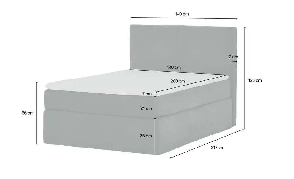 Boxi Boxspringbett 140 X 200 Cm Boxi Classic 2 Boxi Boxspringbett 140 X 200 Cm Boxi Classic – Bild 2