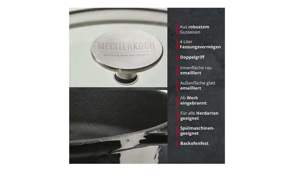 Meisterkoch Gusseisen-Servierpfanne OPUS 10 Meisterkoch Gusseisen-Servierpfanne OPUS – Bild 10