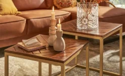 Couchtisch, 2er-Set Aus Massivholz Calatria -Hoffner 13232814 2 202502101237